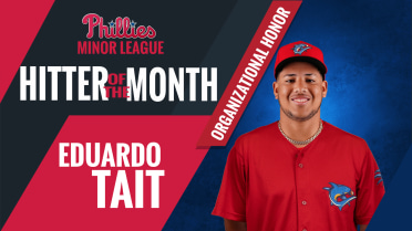 Eduardo Tait Named Phillies Minor League Player of the Month