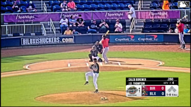 Caleb Bonemer homers (18) on a fly ball to center field.
