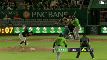 Adam Zebrowski hits a grand slam (2) to right center field. Brett Wisely scores. José Azócar scores. Tristin English scores.