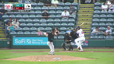 Will Taylor doubles (7) on a line drive to right fielder Thomas Sosa. Carlos Caro scores.