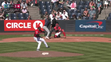 Trent Youngblood homers (3) on a fly ball to left field.