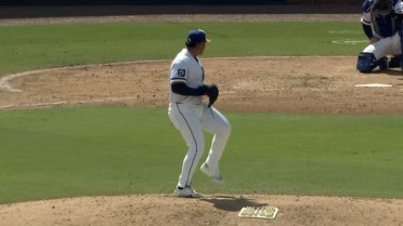 Manuel Rodríguez earns a strikeout in a hitless frame