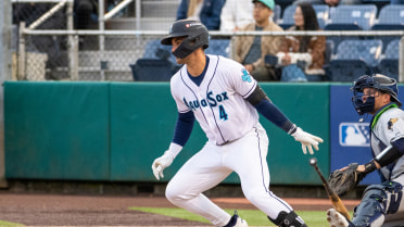 Brandon Eike homers to center field.