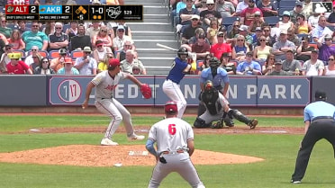 Jacob Cozart singles on a line drive to right fielder Ivan Brethowr. Nick Mitchell scores. Jaison Chourio to 3rd.