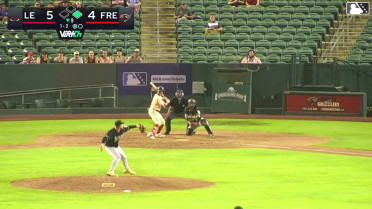 Cameron Nelson doubles (7) on a fly ball to left fielder Conner Westenburg. Carlos Renzullo scores.