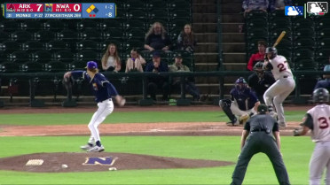 Aaron McKeithan singles on a line drive to center fielder Carson Roccaforte. Charlie Pagliarini scores. Lazaro Montes scores.