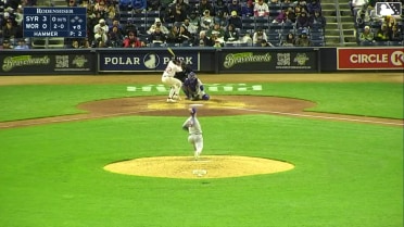Anthony Seigler singles on a line drive to center fielder Nick Morabito.