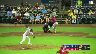 Dakota Harris out on a sacrifice fly to right fielder Lazaro Montes. Zach Levenson scores.