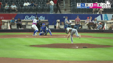 Manuel Pena homers (21) on a fly ball to left center field.