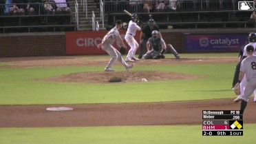 Andy Weber homers (2) on a fly ball to right field. Jeral Perez scores. Wilfred Veras scores.