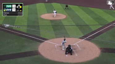 Jancel Villarroel triples (1) on a line drive to right fielder Anthony Donofrio. Carlos Gutierrez scores.