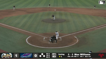 Max Williams homers (6) on a fly ball to left center field.
