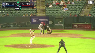 Catcher Jesus Freitez picks off John Wimmer at 3rd on throw to third baseman Carlos Renzullo.