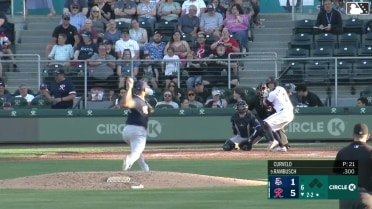 Blake Rambusch homers (1) on a fly ball to left center field.