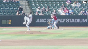 Mike Sirota homers (1) on a fly ball to right center field.