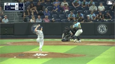 Enmanuel Tejeda singles on a ground ball to second baseman Chris Hacopian. Kyle West scores. Hans Montero to 2nd.
