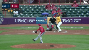 Justice Bigbie singles on a fly ball to right fielder Leandro Pineda. Seth Stephenson scores. Chris Meyers to 3rd.