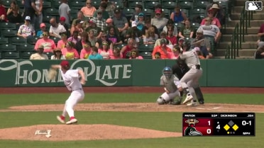 Daniel Dickinson singles on a line drive to left fielder Charles Davalan. Josh Adamczewski scores. Eric Bitonti to 2nd.