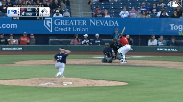 Tommy Troy out on a sacrifice fly to center fielder Rhylan Thomas. Ryan Waldschmidt scores.