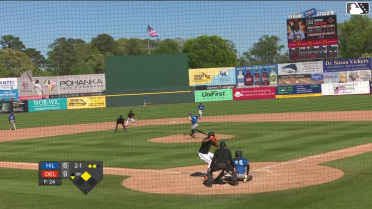 Stiven Martinez triples (2) on a fly ball to right fielder Yerlin Luis. DJ Layton scores.