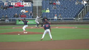 Jackson Castillo singles on a ground ball to right fielder Nelly Taylor. Garrett Martin scores.