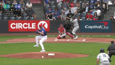 Brandon Eike singles on a ground ball to left fielder J.R. Freethy. Jonny Farmelo scores.