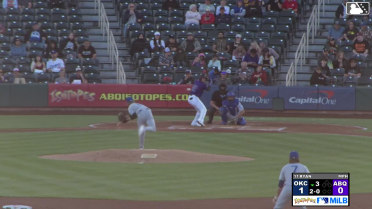 Nicky Lopez homers (1) on a fly ball to right center field.