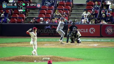 Luke Stevenson homers (22) on a fly ball to center field.