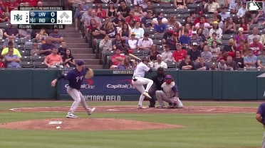 Mitch Jebb homers (3) on a fly ball to right field.