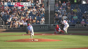 Justin Gonzales picks up his first Double-A hit 