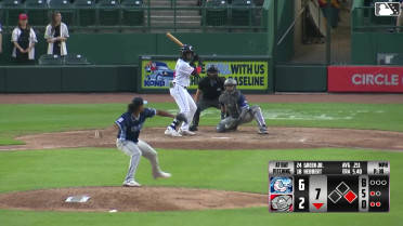 Rodney Green Jr. triples (1) on a sharp line drive to right fielder Patrick Lee. Casey Yamauchi scores.