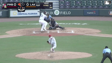 Josue Briceño singles on a sharp line drive to right fielder Matthew Miura. Jordan Yost scores.