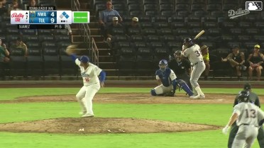 Jorge Alfaro doubles (5) on a line drive to right fielder Zyhir Hope. Spencer Nivens scores. Daniel Vazquez scores.