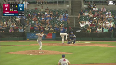 Moisés Ballesteros doubles (2) on a sharp line drive to center fielder Jonatan Clase. BJ Murray scores.