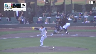 Jeimer Candelario doubles (9) on a line drive to left fielder Blake Rambusch. Vaughn Grissom scores. Ben Gobbel to 3rd.