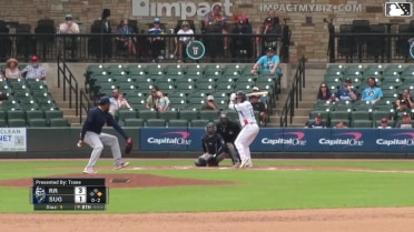 Kellen Strahm homers (1) on a fly ball to left center field. Cavan Biggio scores.