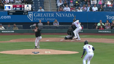 A.J. Vukovich singles on a line drive to right fielder Will Brennan. LuJames Groover scores.