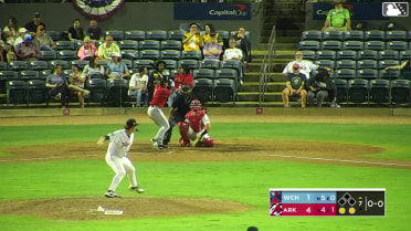 Garrett Spain homers (1) on a fly ball to right field.