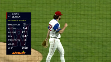Justin Slaten strikes out the side in an inning