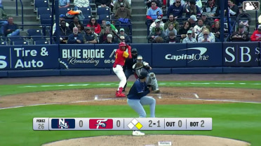 Bryan Rincon doubles (4) on a sharp ground ball to right fielder Eddie Micheletti Jr. Kehden Hettiger scores.