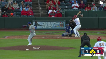 Zach Levenson doubles (2) on a sharp line drive to center fielder Kendall George. Jeremy Rivas scores. Jon Jon Gazdar scores. Chase Davis to 3rd.