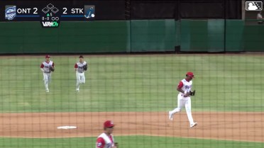 Drew Burress walks. Michael Brooks scores. Wild pitch by pitcher Camden Wimbish.