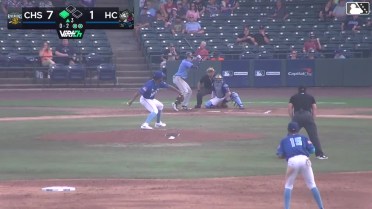 Brendan Summerhill singles on a line drive to center fielder Jonathan Martinez. Felix Cotes scores.