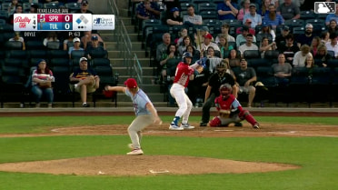 Chris Newell singles on a line drive to left fielder Zach Levenson. Zyhir Hope scores.