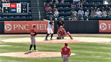 Oswaldo Cabrera singles on a line drive to center fielder Sam Petersen. J.C. Escarra scores.
