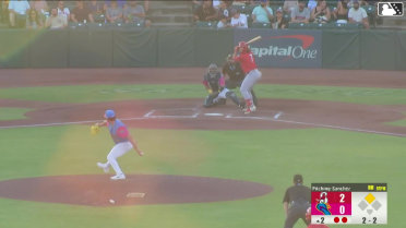 Dakota Harris homers (9) on a line drive to left center field. Won-Bin Cho scores.