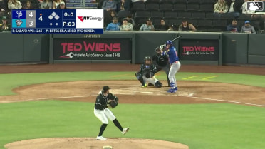 Aaron Sabato homers (3) on a fly ball to left center field.