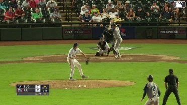 CJ Alexander doubles (18) on a line drive to center fielder Alejandro Osuna. Pascanel Ferreras scores.