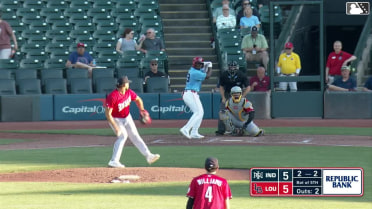 Héctor Rodríguez homers (7) on a fly ball to center field.
