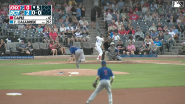 David Calabrese homers (4) on a fly ball to center field.